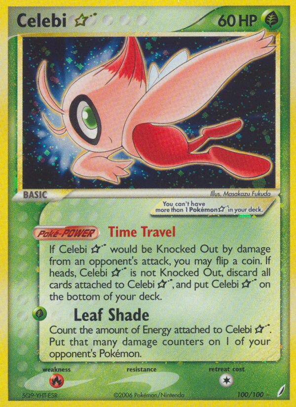 EX Crystal Guardians Holo Celebi star #100/100
